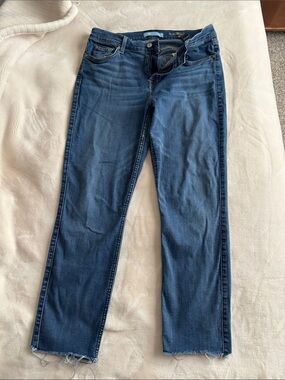 7 For All Mankind Dark Blue Straight-Leg Jeans